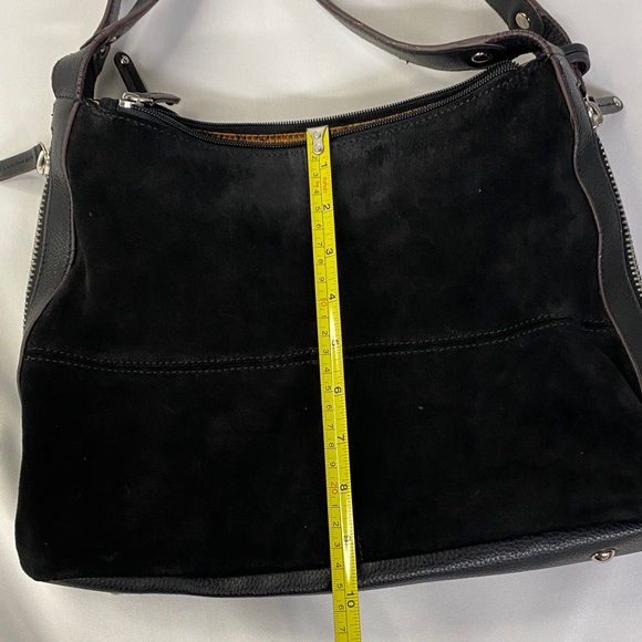 Tignanello Women's Black Suede Shoulder Bag - Picture 15 of 16